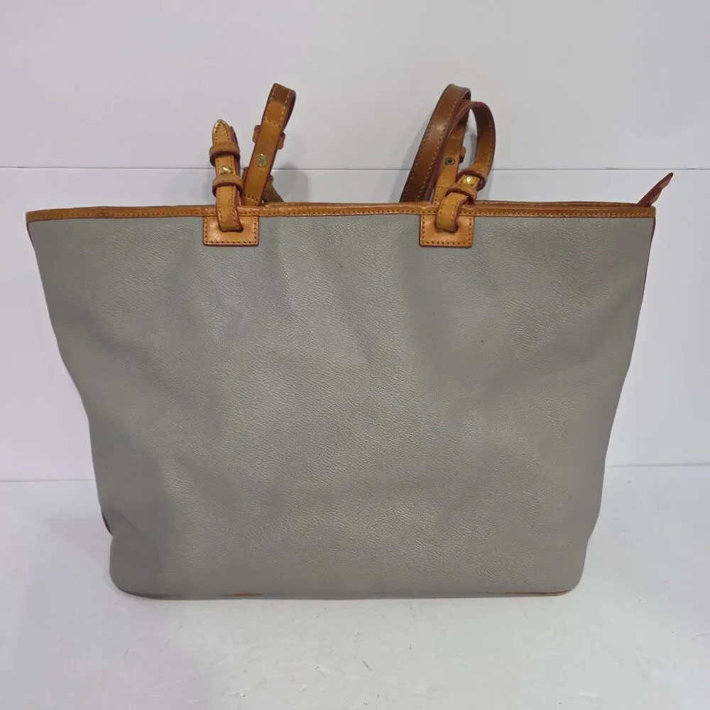 DOONEY AND BOURKE Grey WEXFORD Pebbled LEATHER FLYNN  XL TOTE BAG ORG. $328